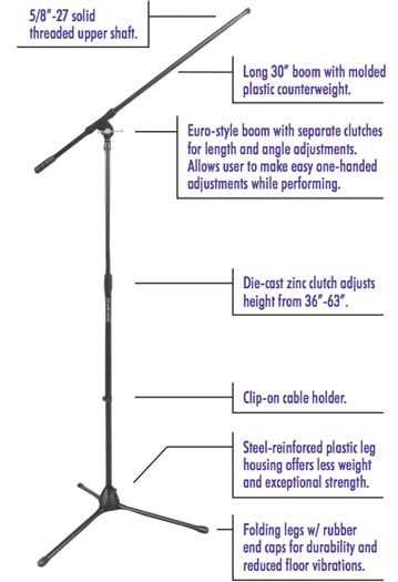 mic stand parts diagram