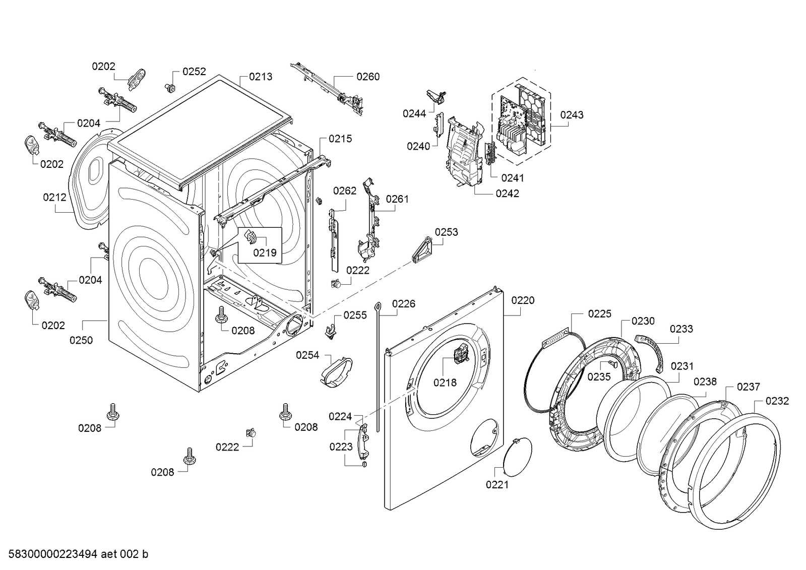 lg front load washer parts diagram