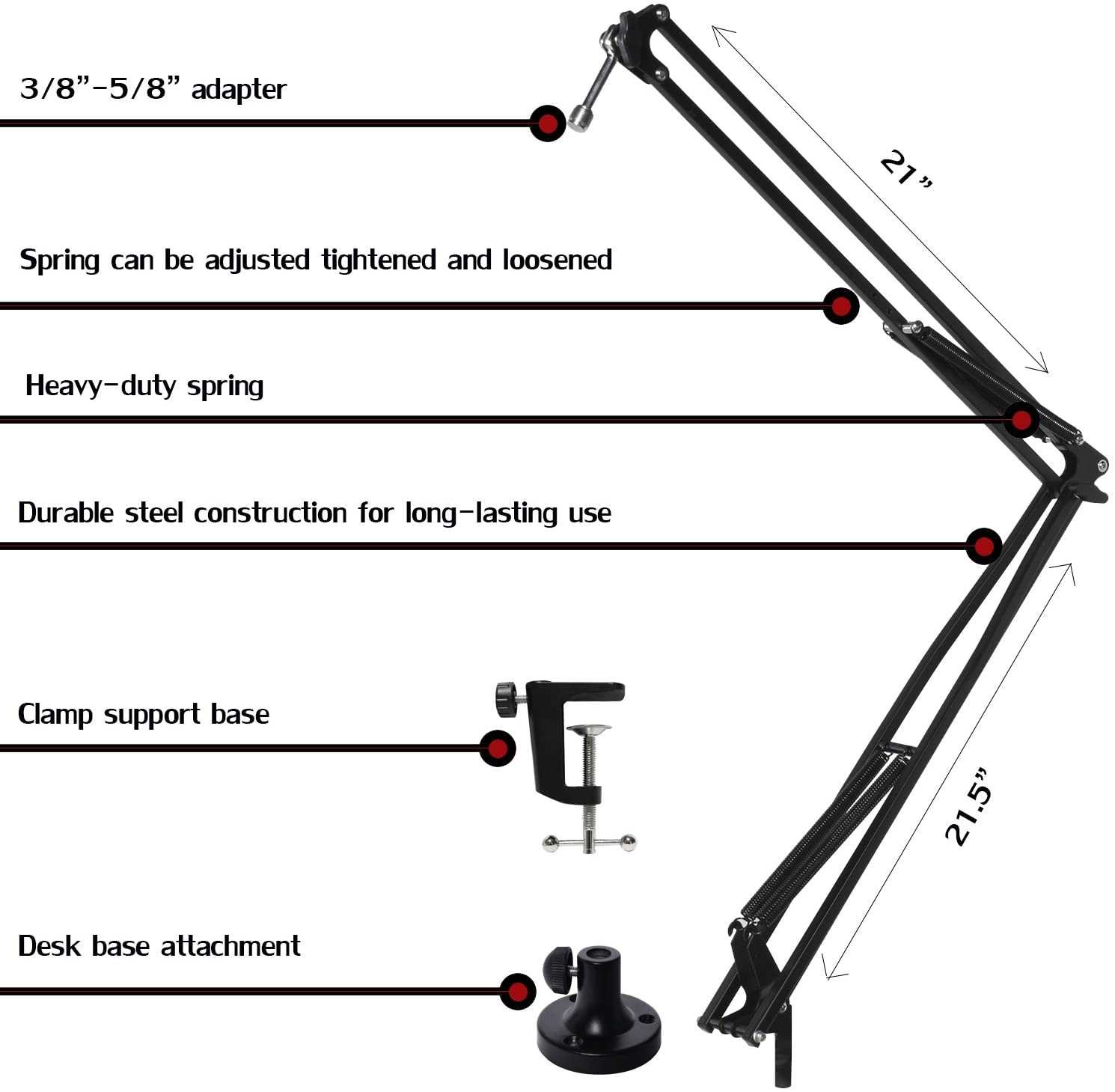 mic stand parts diagram