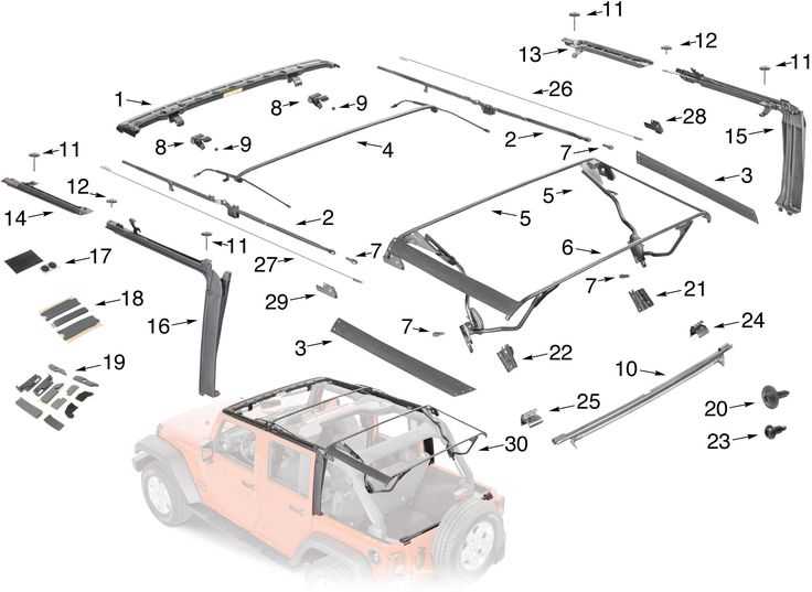 jeep hardtop parts diagram