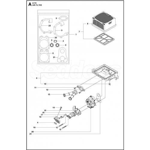 husqvarna k750 parts diagram