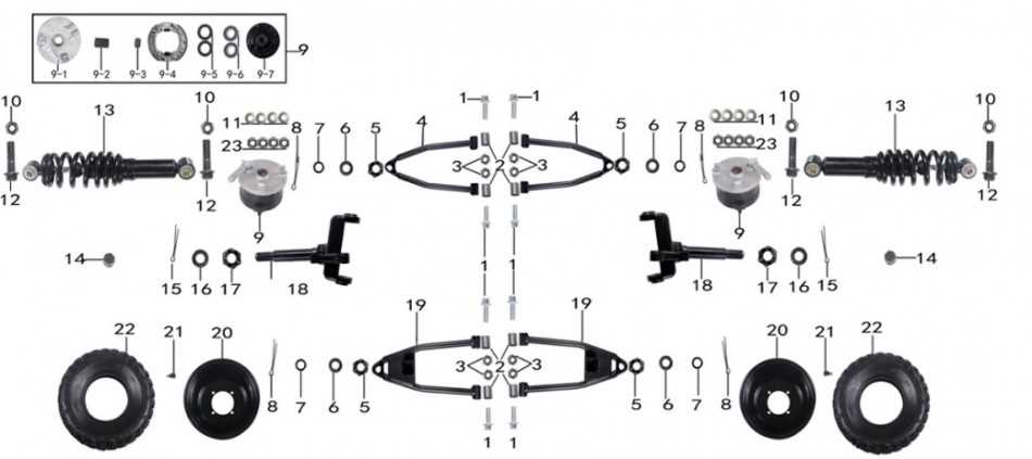 front end suspension parts diagram