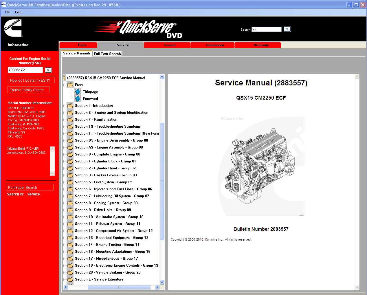 cummins isx engine parts diagram