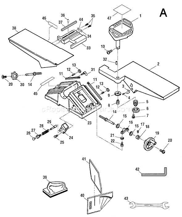 ridgid planer parts diagram