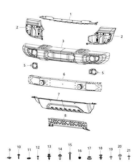 front bumper parts diagram