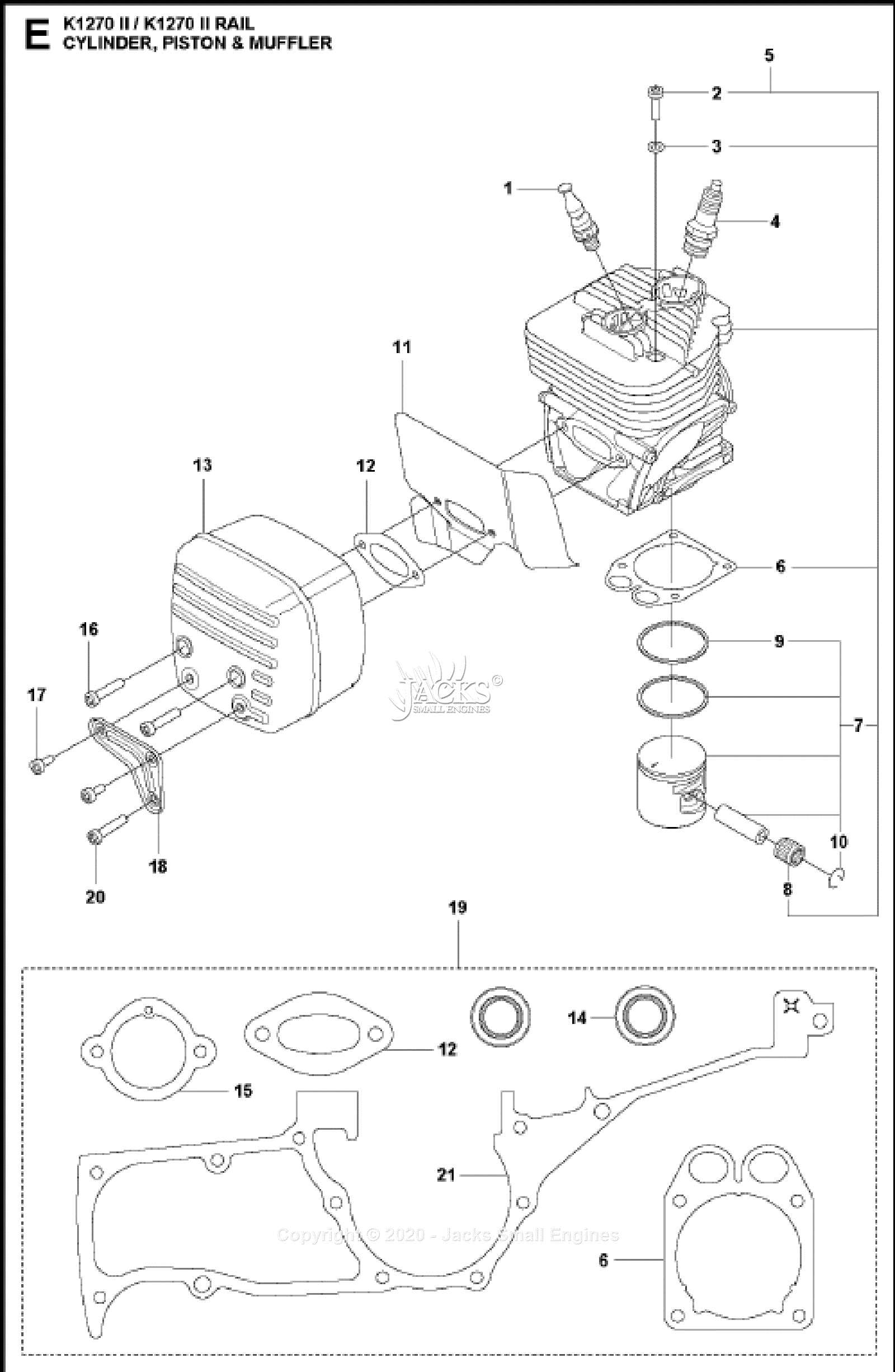 husqvarna k1260 parts diagram