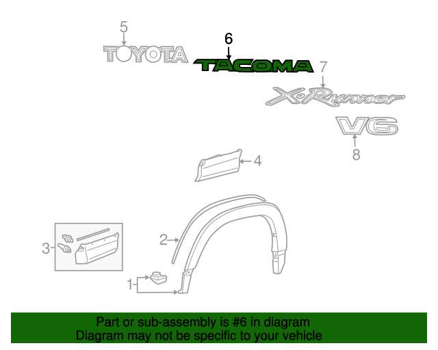 2007 tacoma parts diagram