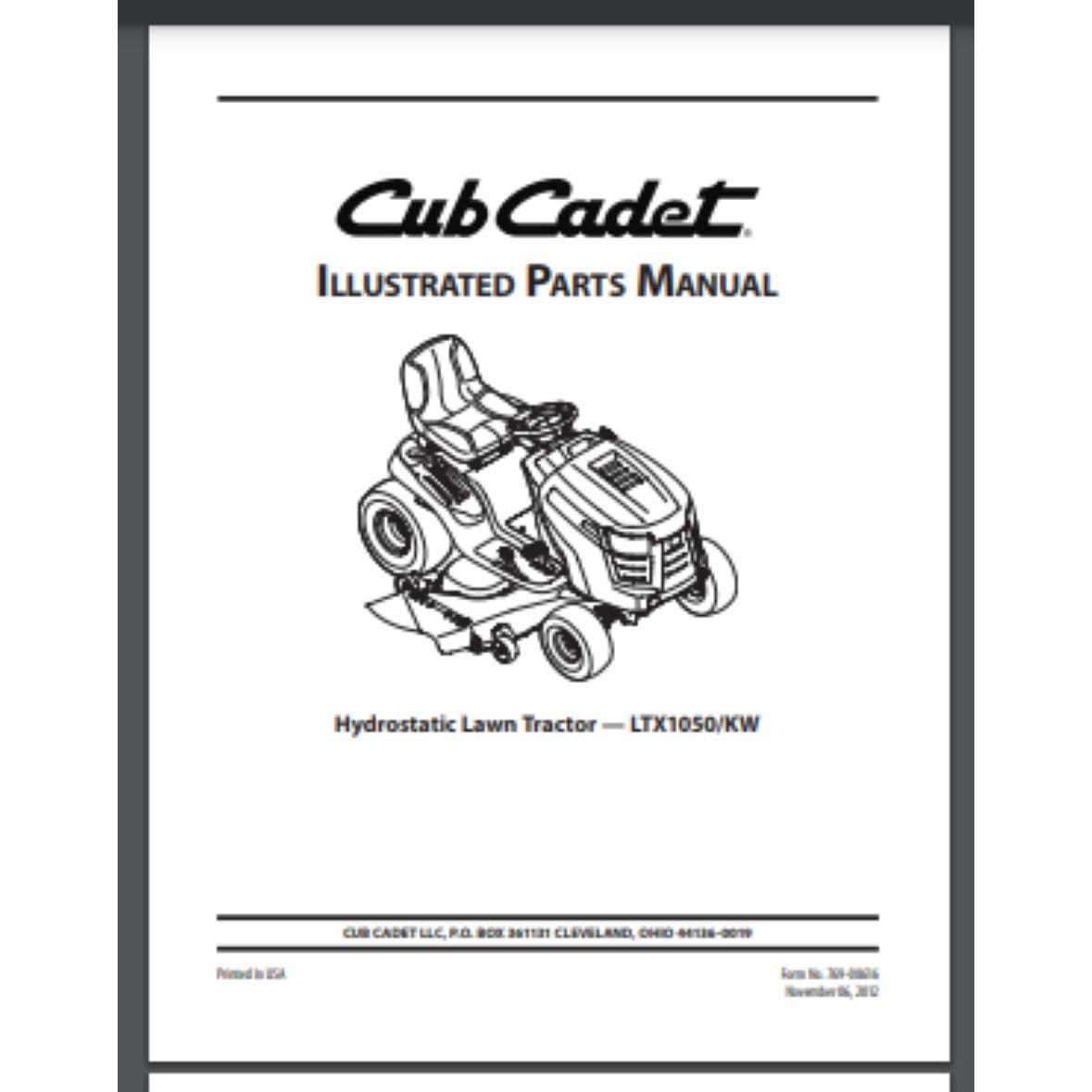 cub cadet 1045 parts diagram