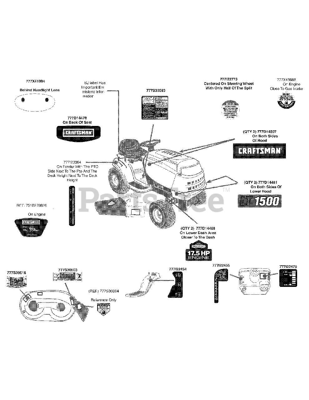 craftsman lt4000 parts diagram