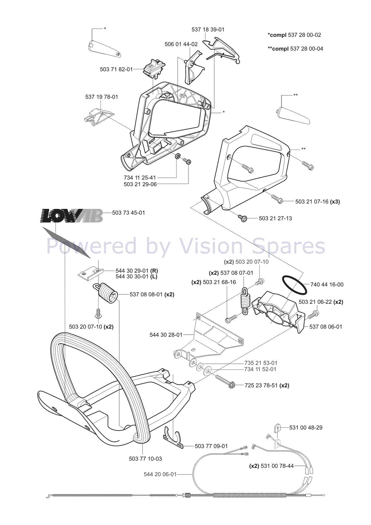 husqvarna hedge trimmer parts diagram