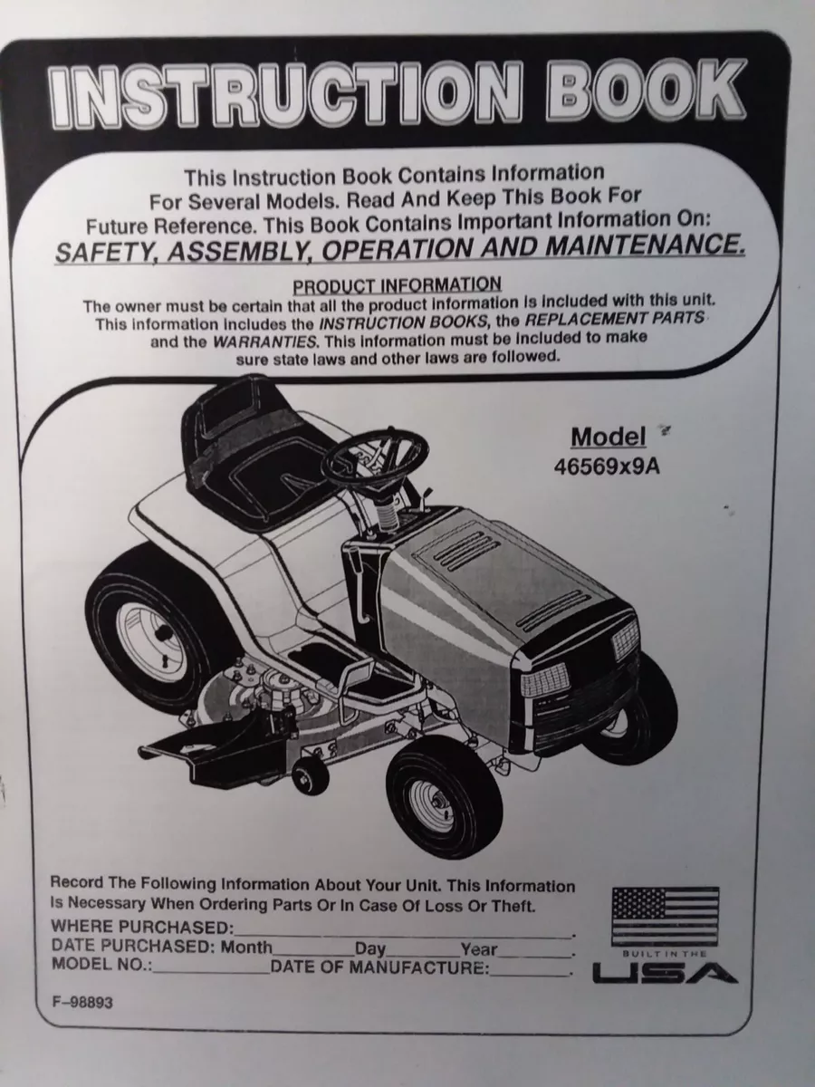 murray riding lawn mower parts diagram