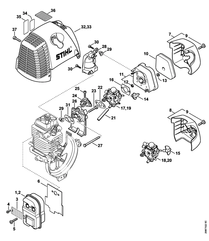 stihl fs 35 parts diagram