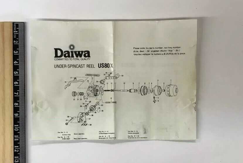 spinning daiwa reel diagrams & parts lists