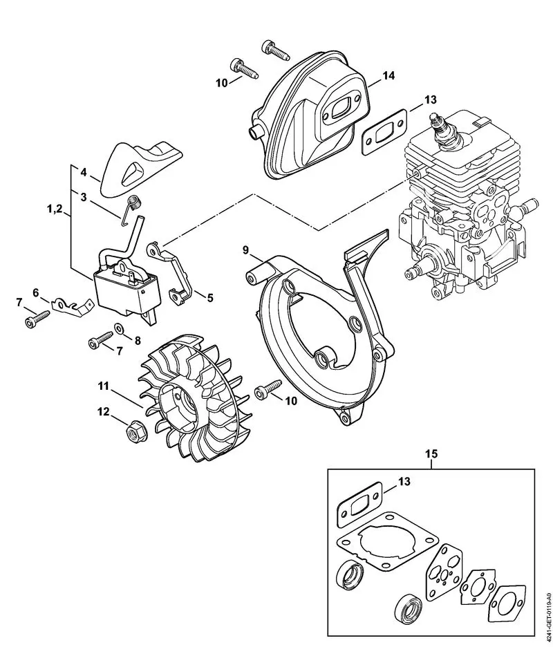 stihl br 350 parts diagram