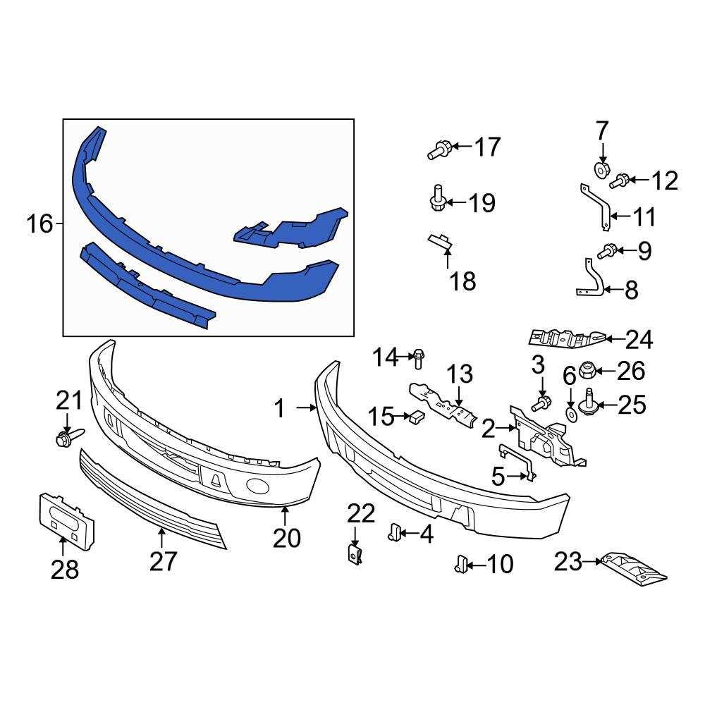 2011 ford f150 front bumper parts diagram