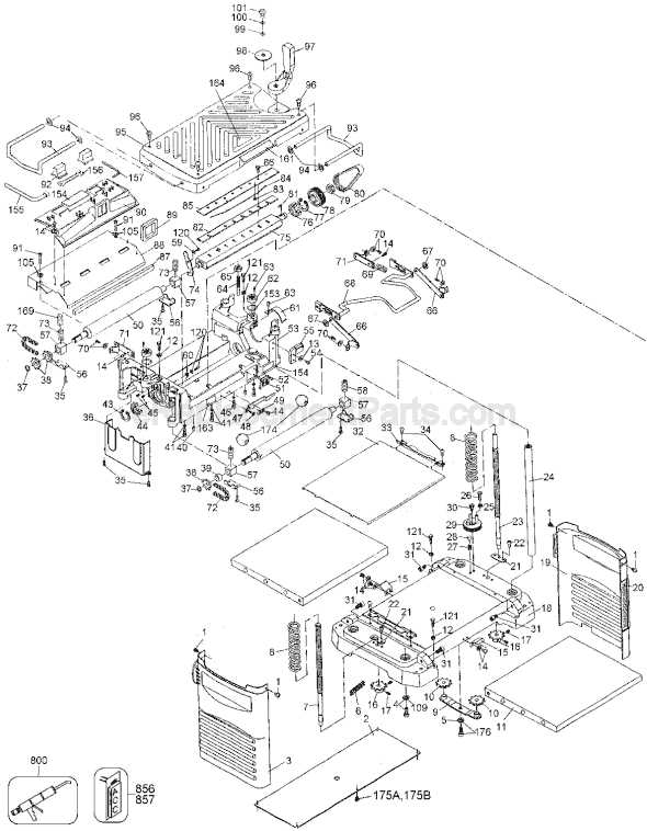 dewalt dw735 parts diagram