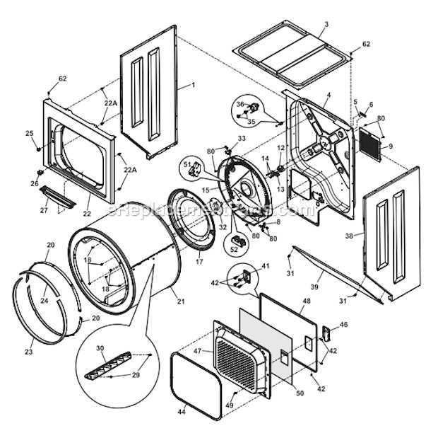 electrolux washer parts diagram