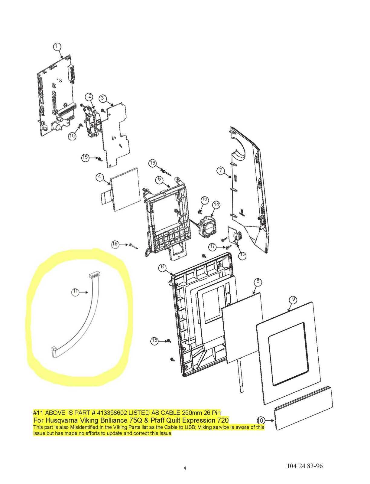 husqvarna viking parts diagram