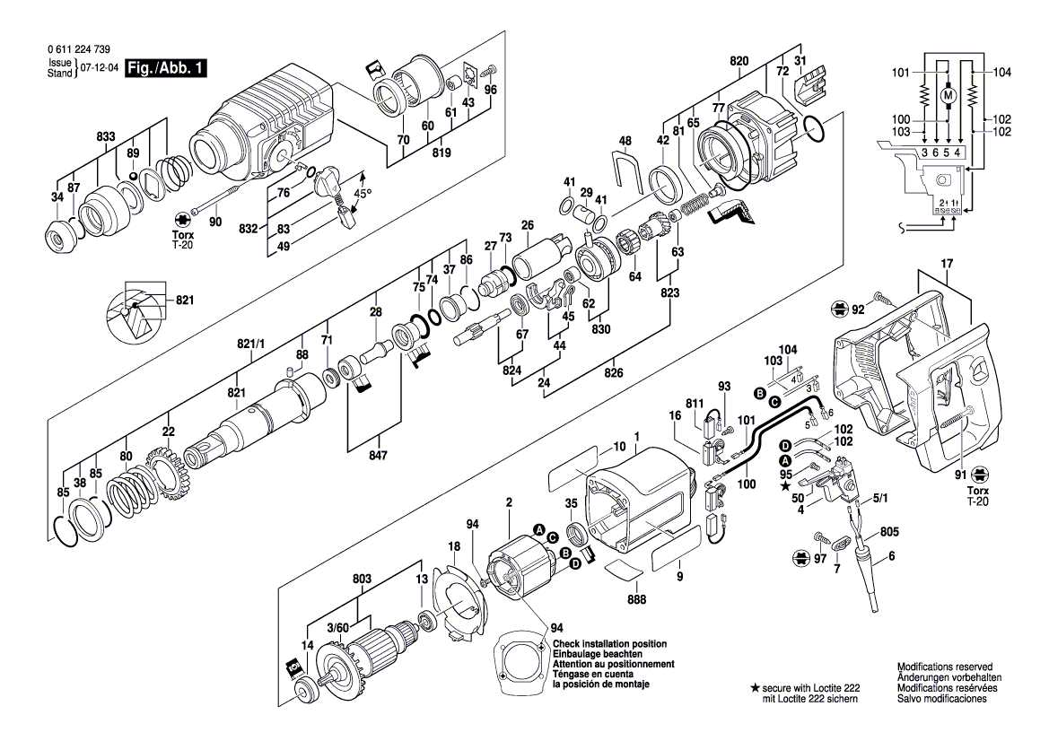 bosch hammer drill 11264evs parts diagram