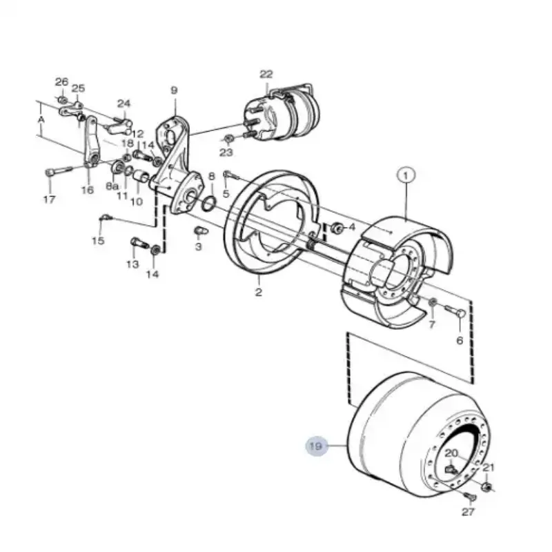 truck brake parts diagram