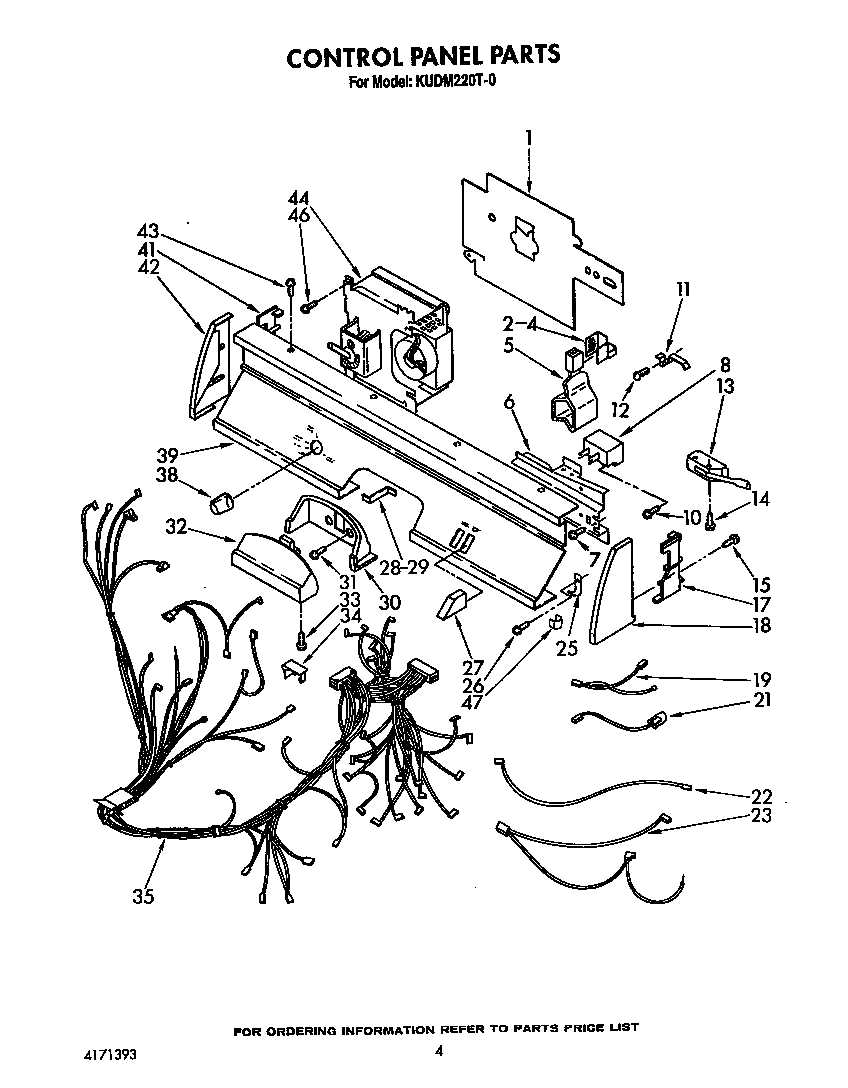 replacement kitchenaid dishwasher parts diagram