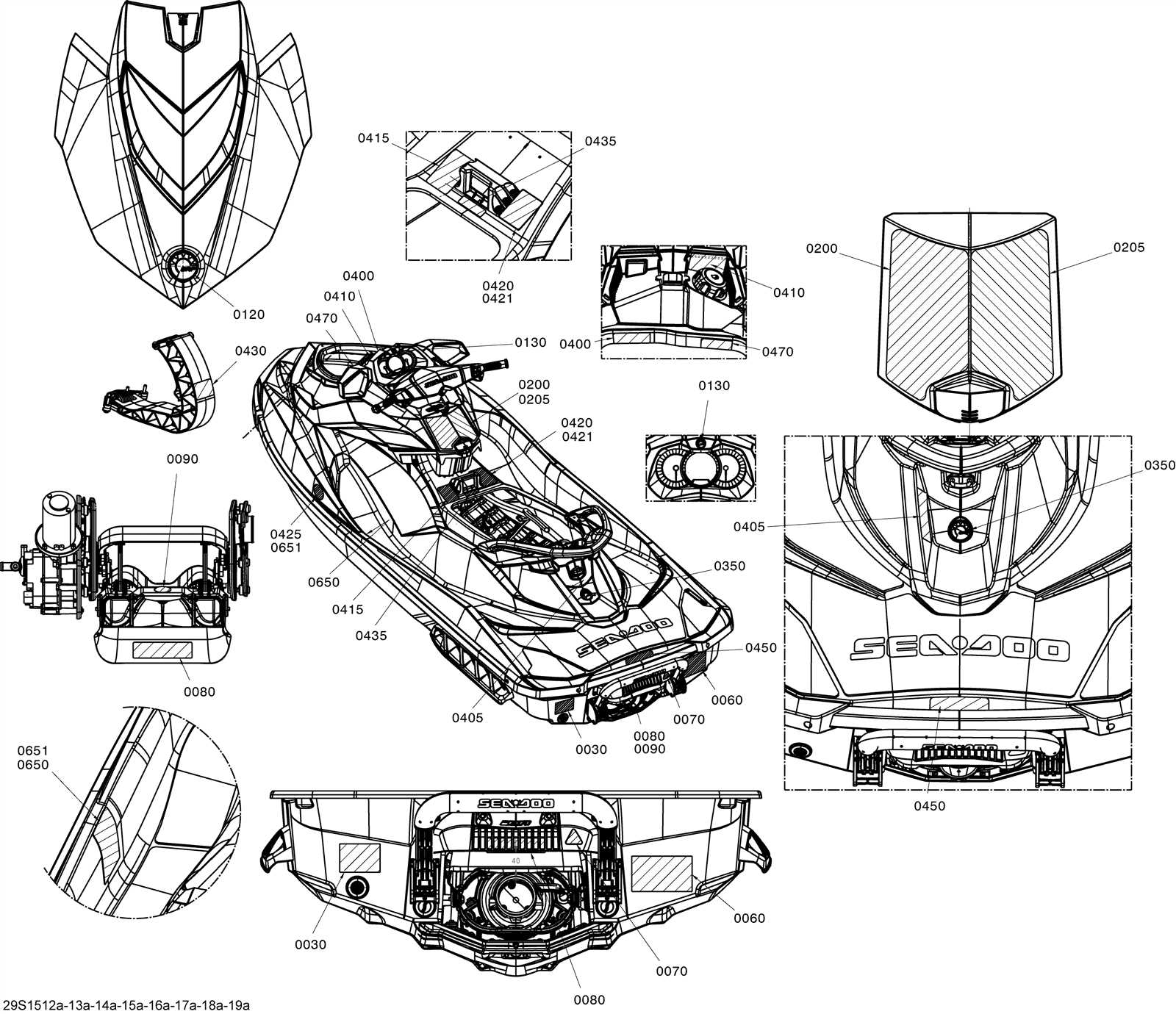 sea doo spark parts diagram