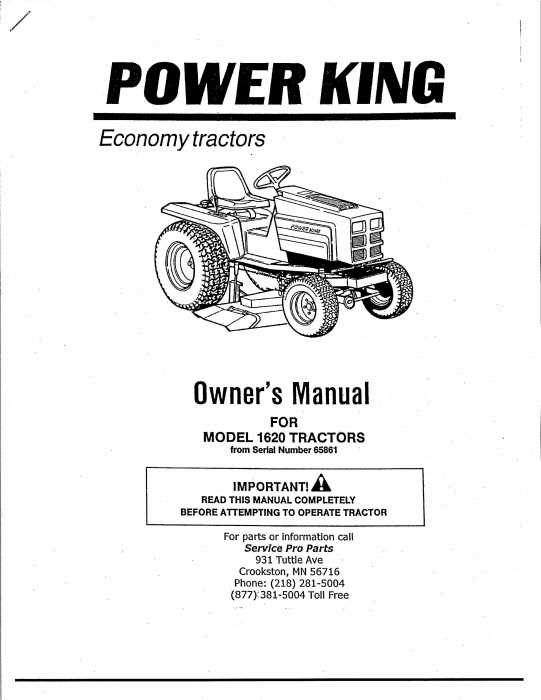 power king tractor parts diagram