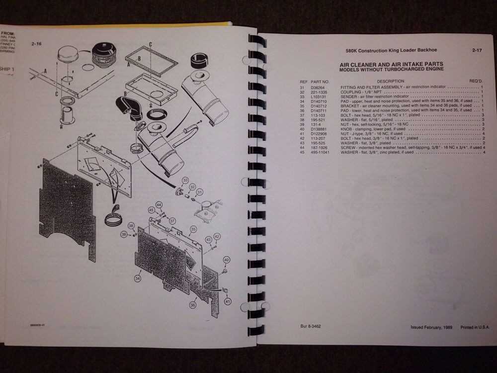 case 580k backhoe parts diagram