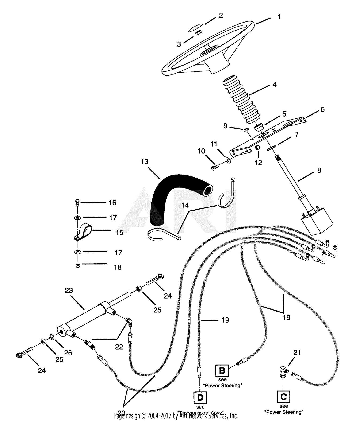 power steering pump parts diagram