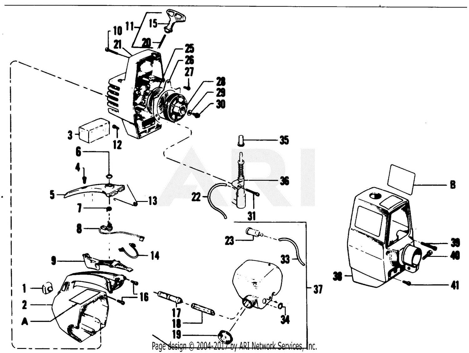 stihl fs44 parts diagram