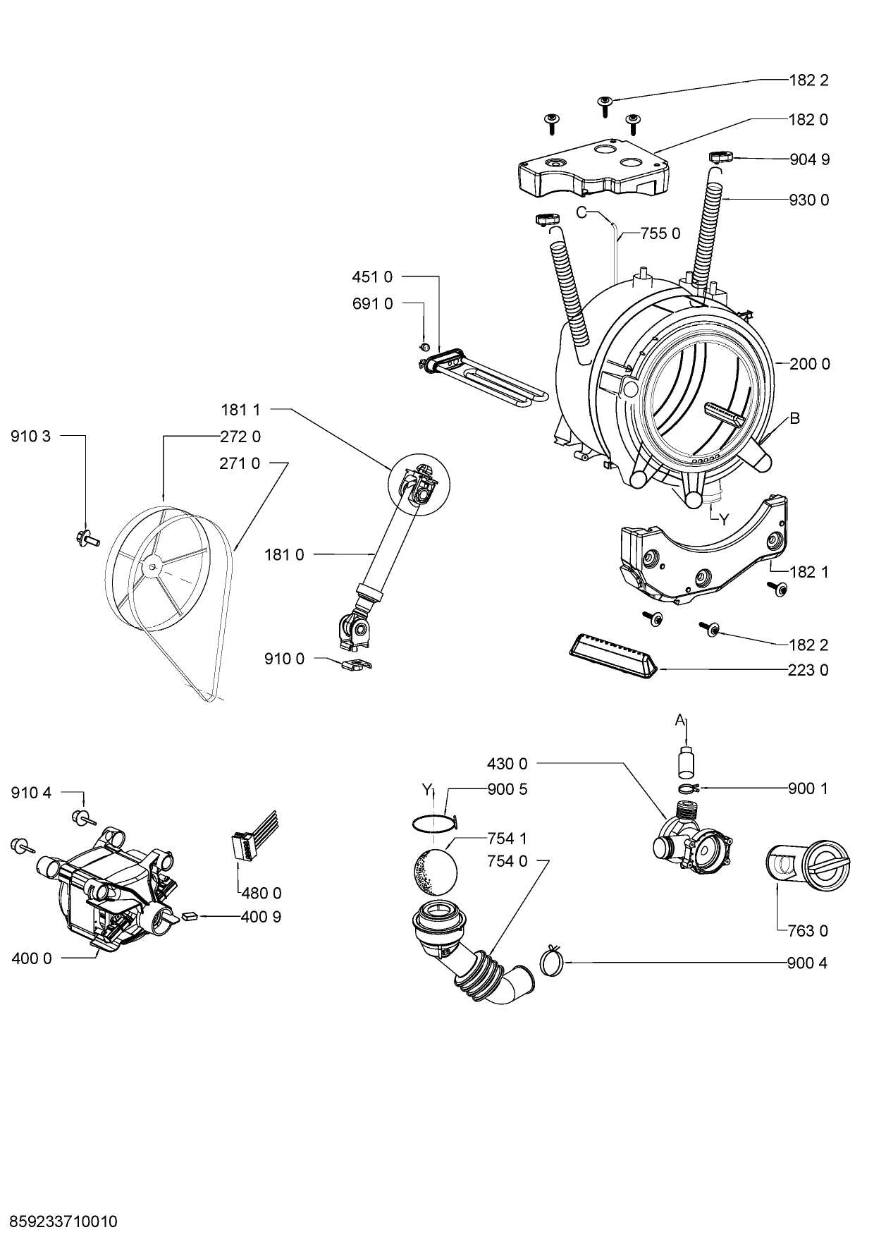 bosch washing machine parts diagram