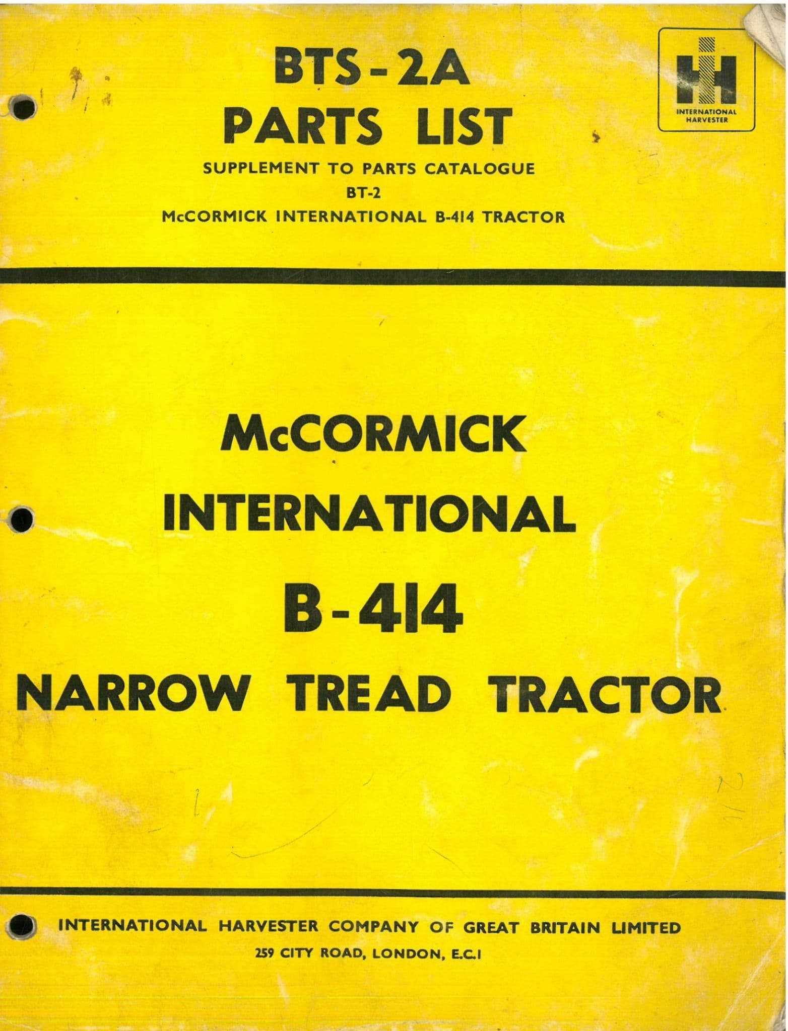 international b414 parts diagram