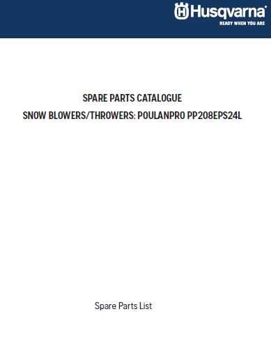 poulan pro snowblower parts diagram