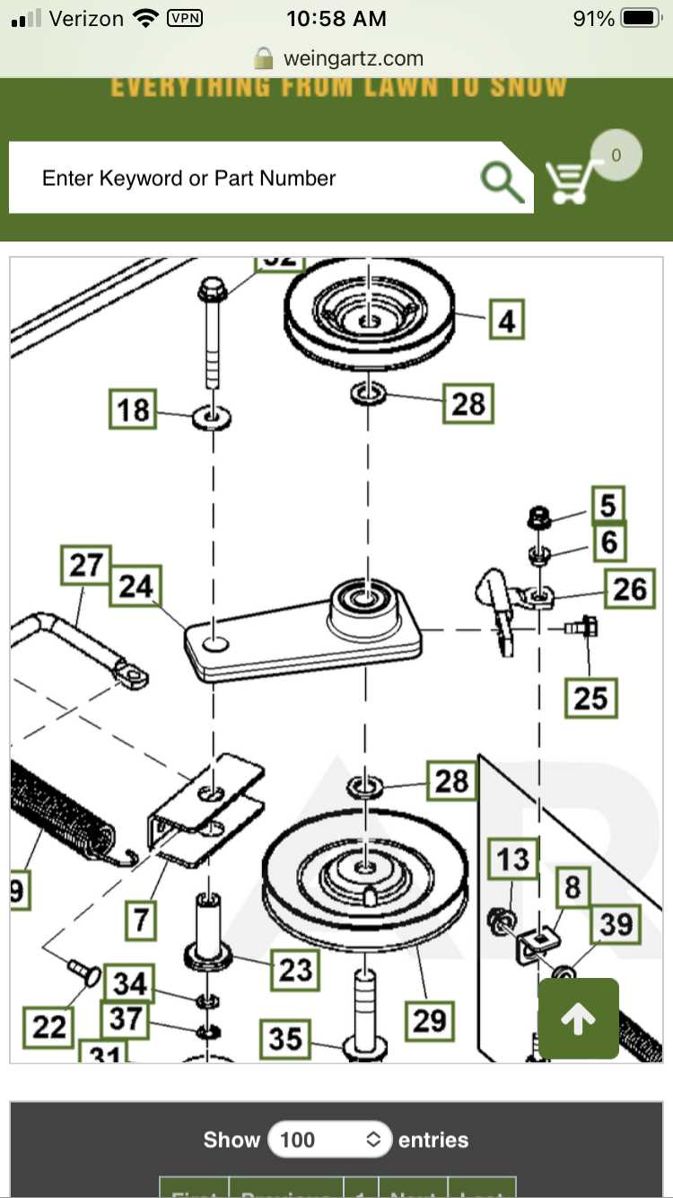 john deere 48 mower deck parts diagram