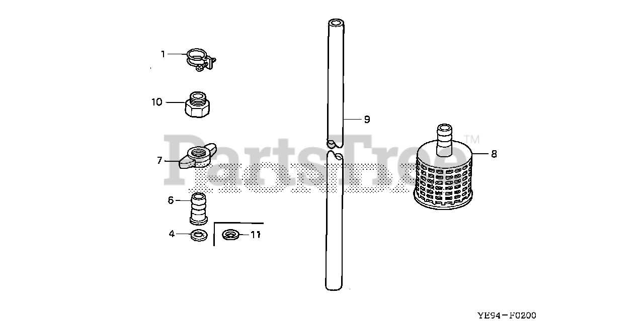 honda wx10 parts diagram