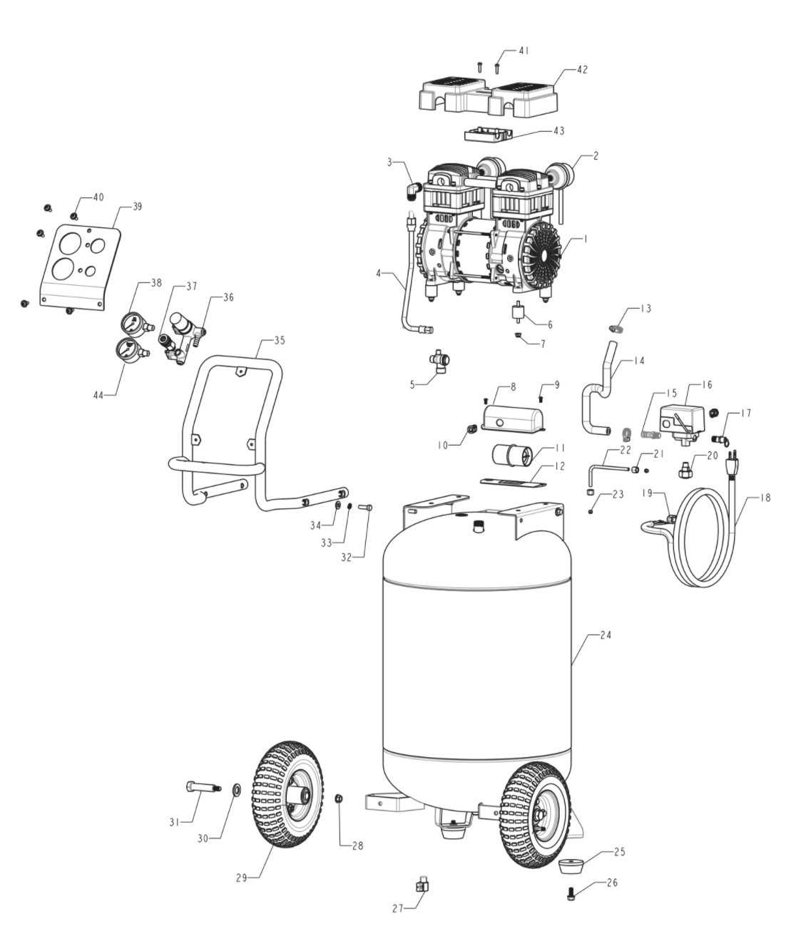 dewalt air compressor parts diagram