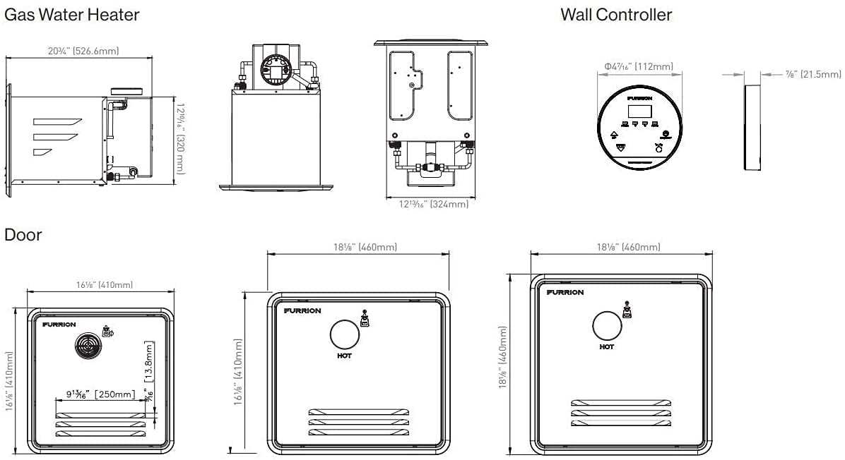 furrion tankless water heater parts diagram