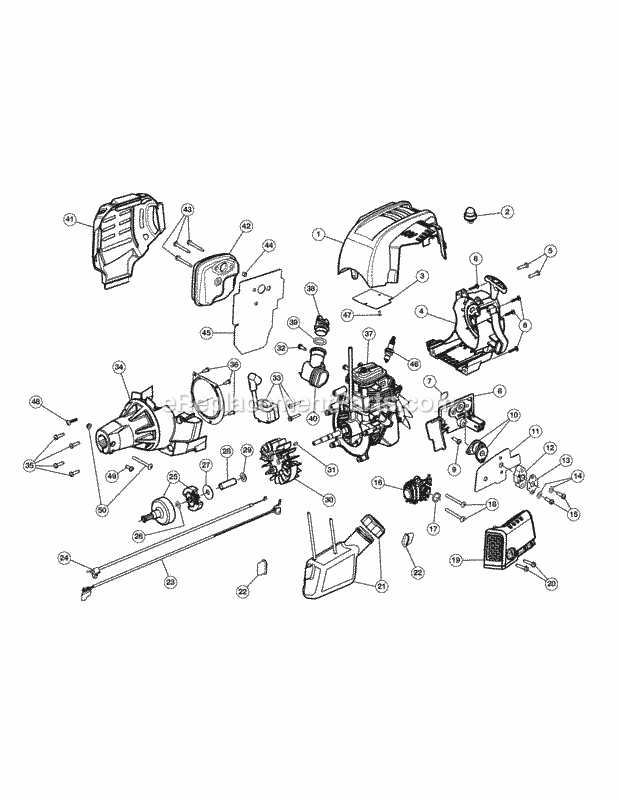 cub cadet trimmer parts diagram