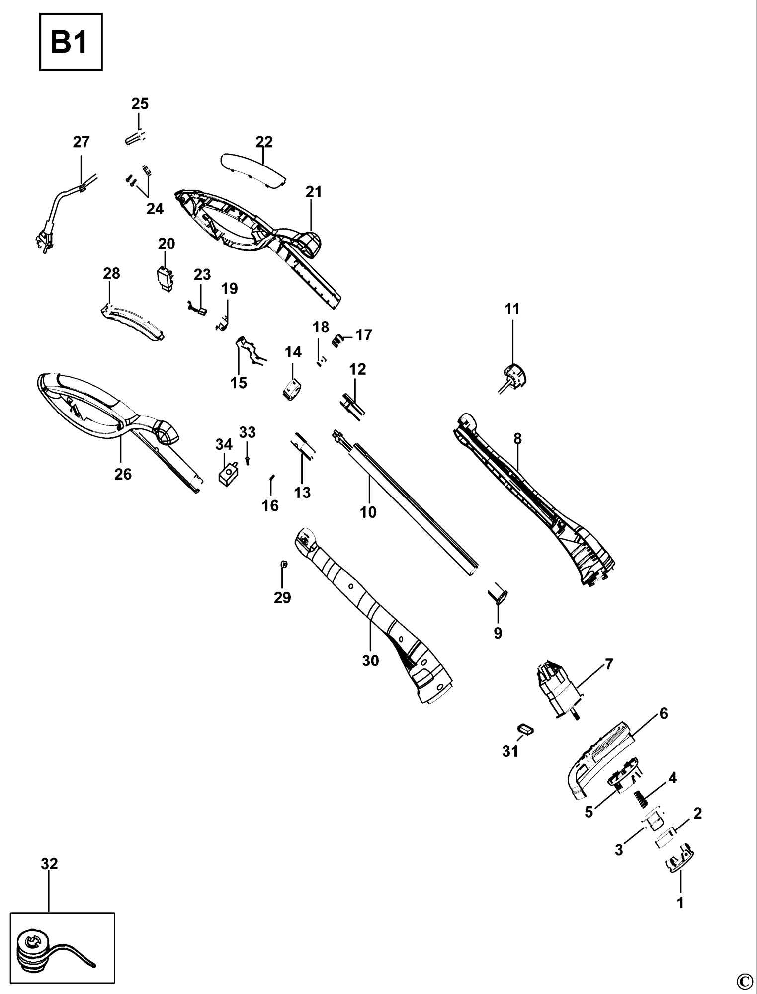 string trimmer dewalt dcst922 parts diagram