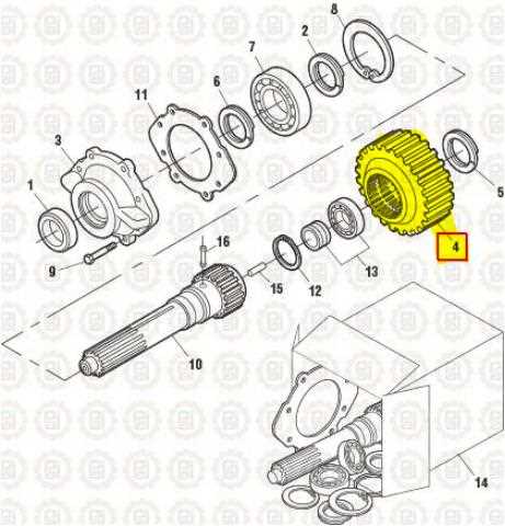 truck transmission parts diagram