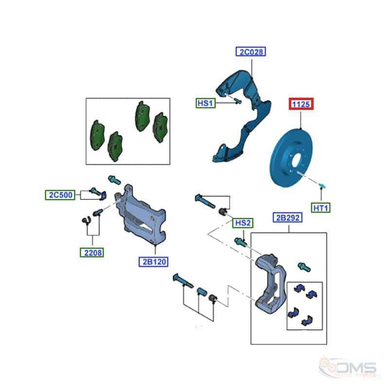 front brake parts diagram