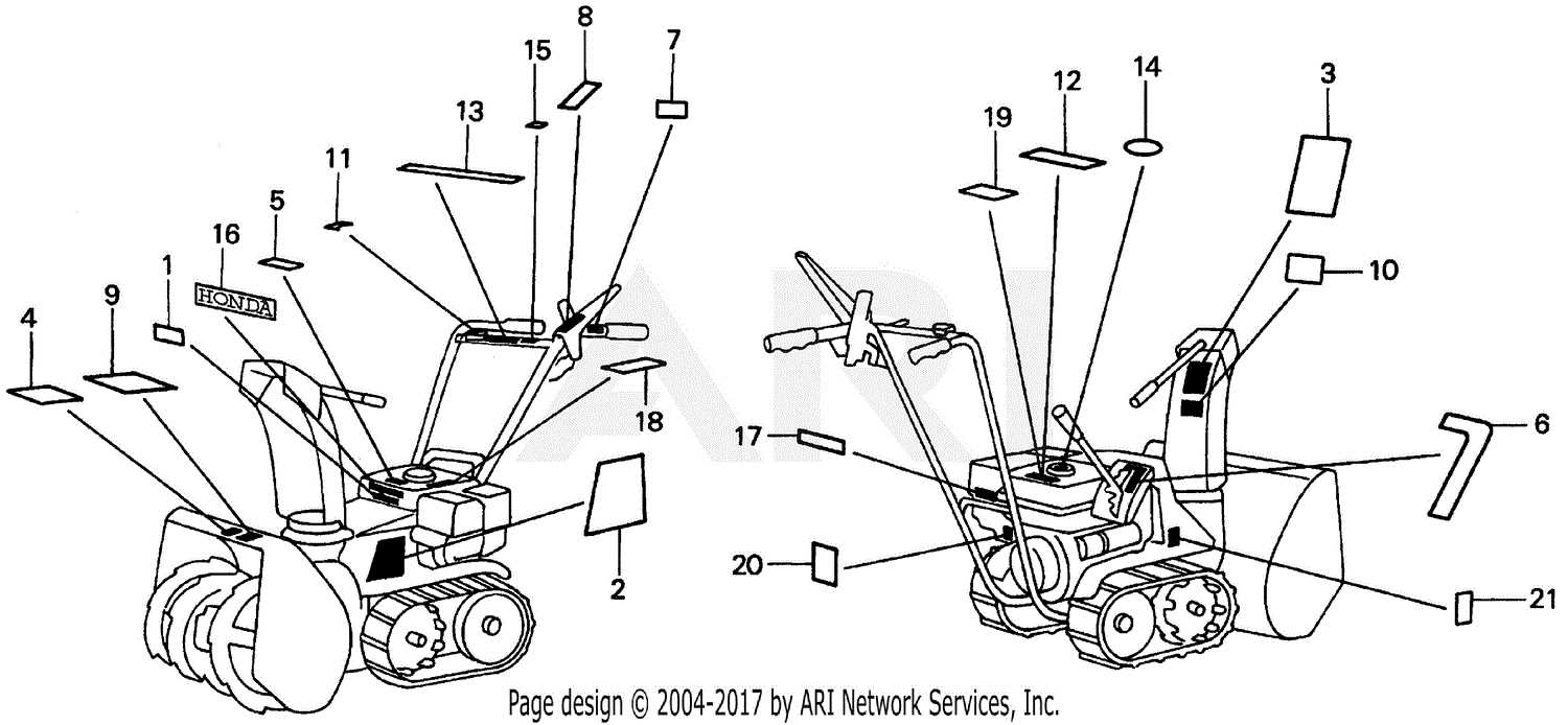 honda hs624 snowblower parts diagram