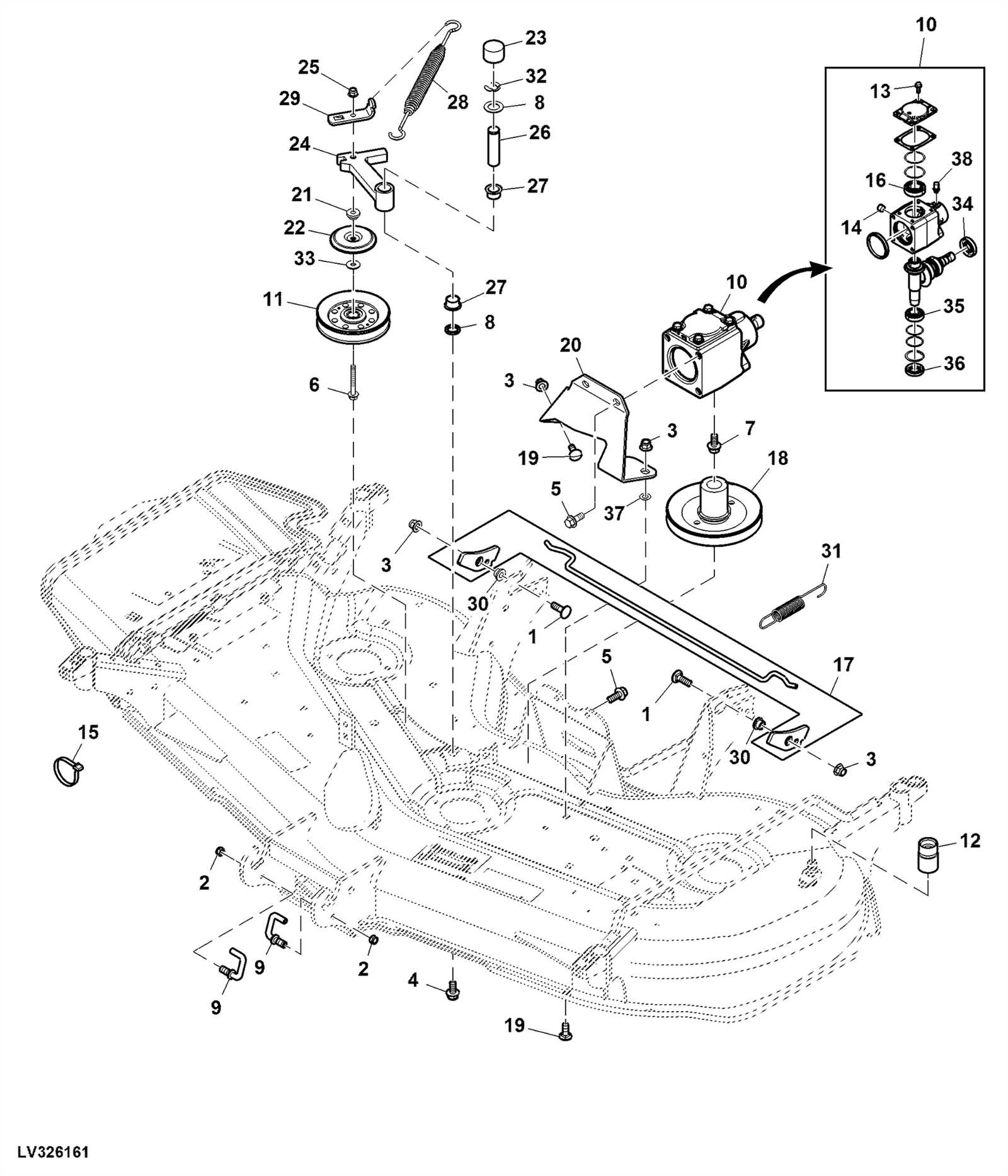 john deere z930a parts diagram