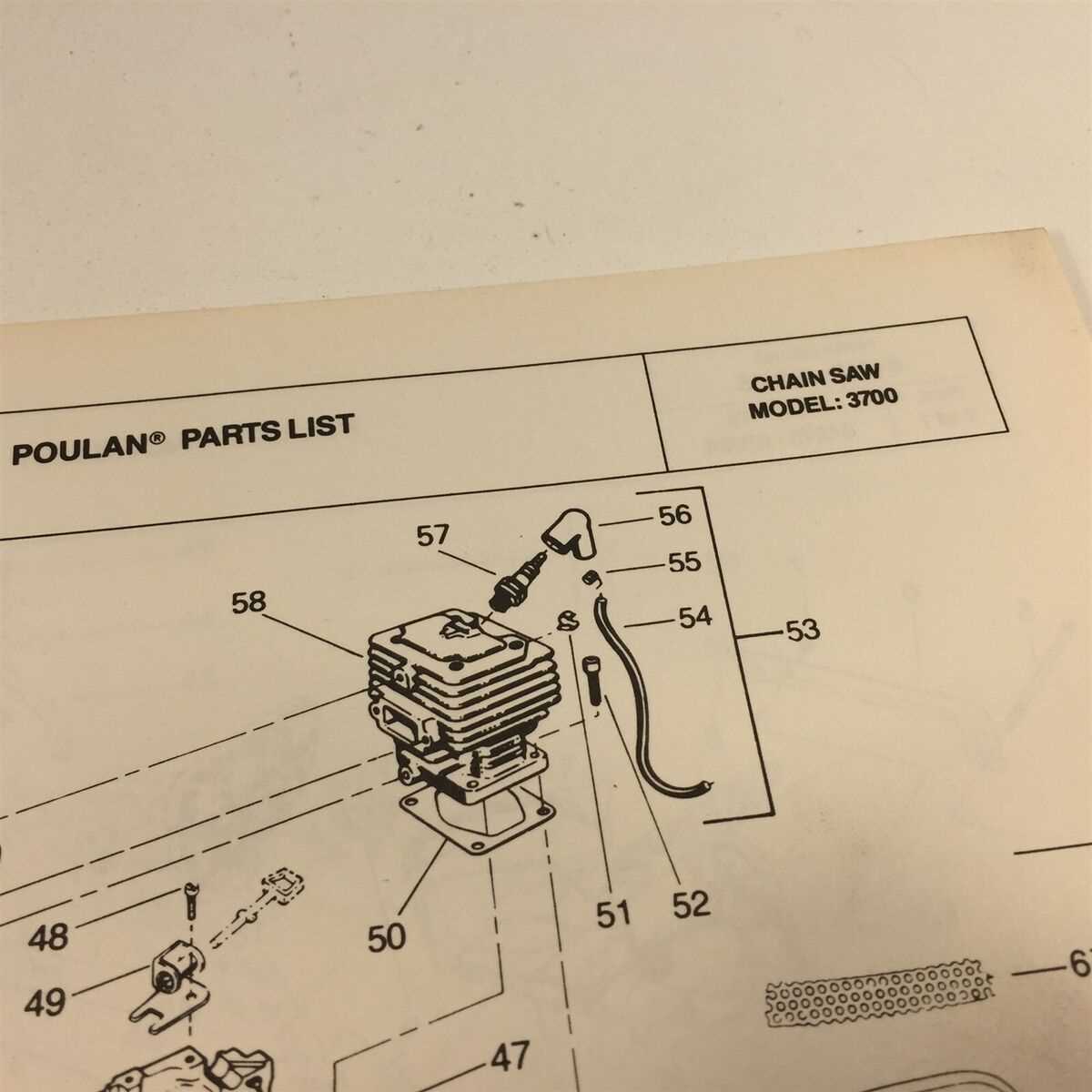 poulan 3.5 hp electric chainsaw parts diagram