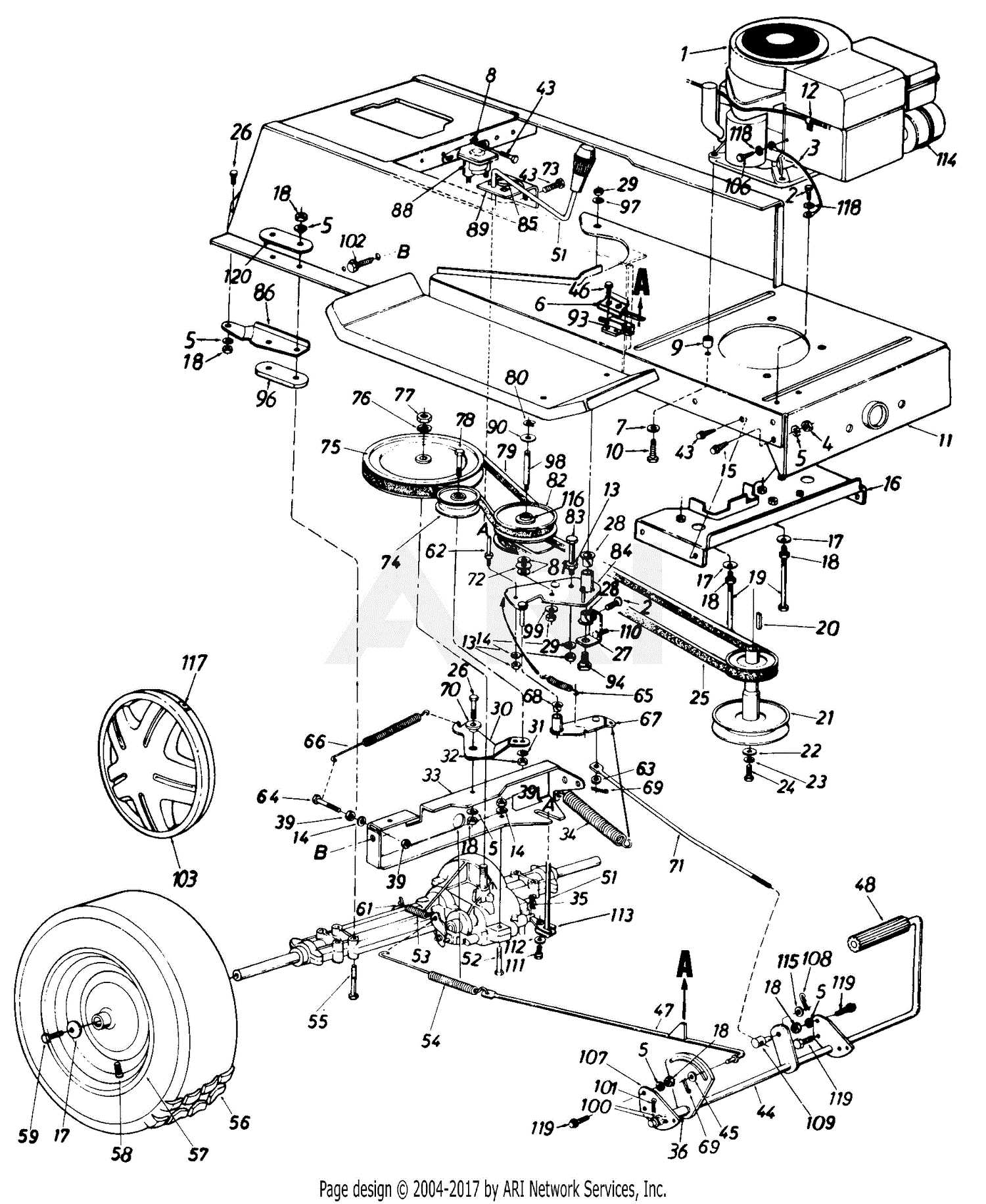 mtd lawn tractor parts diagram