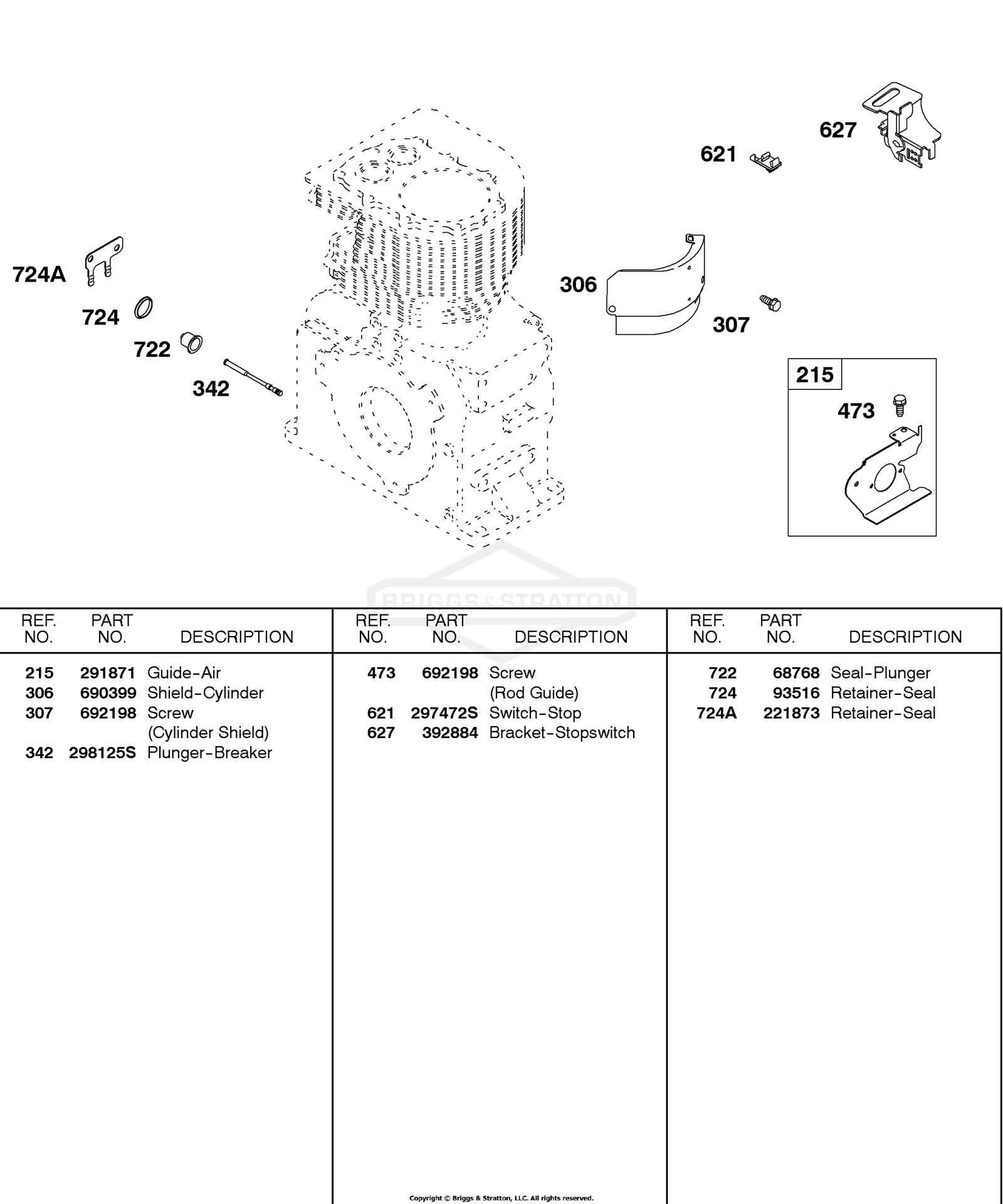 briggs and stratton 1150 series parts diagram