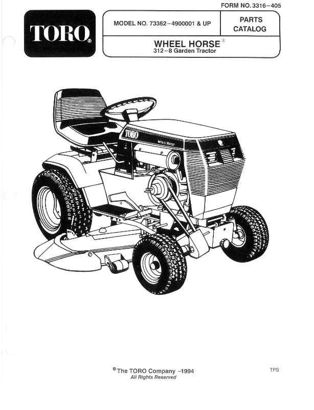 wheel horse 312 8 parts diagram