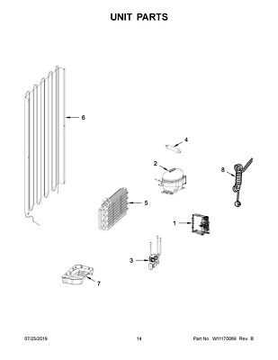 whirlpool fridge parts diagram