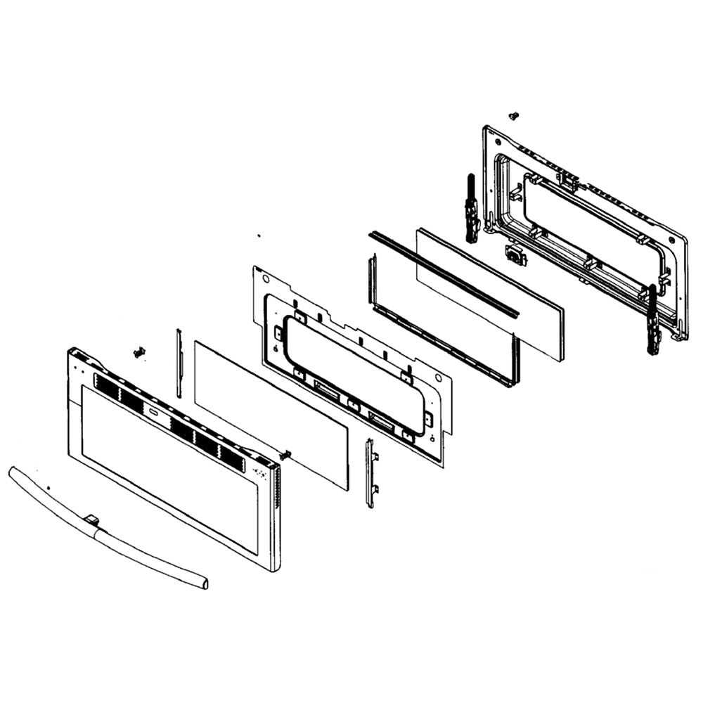 whirlpool oven door parts diagram