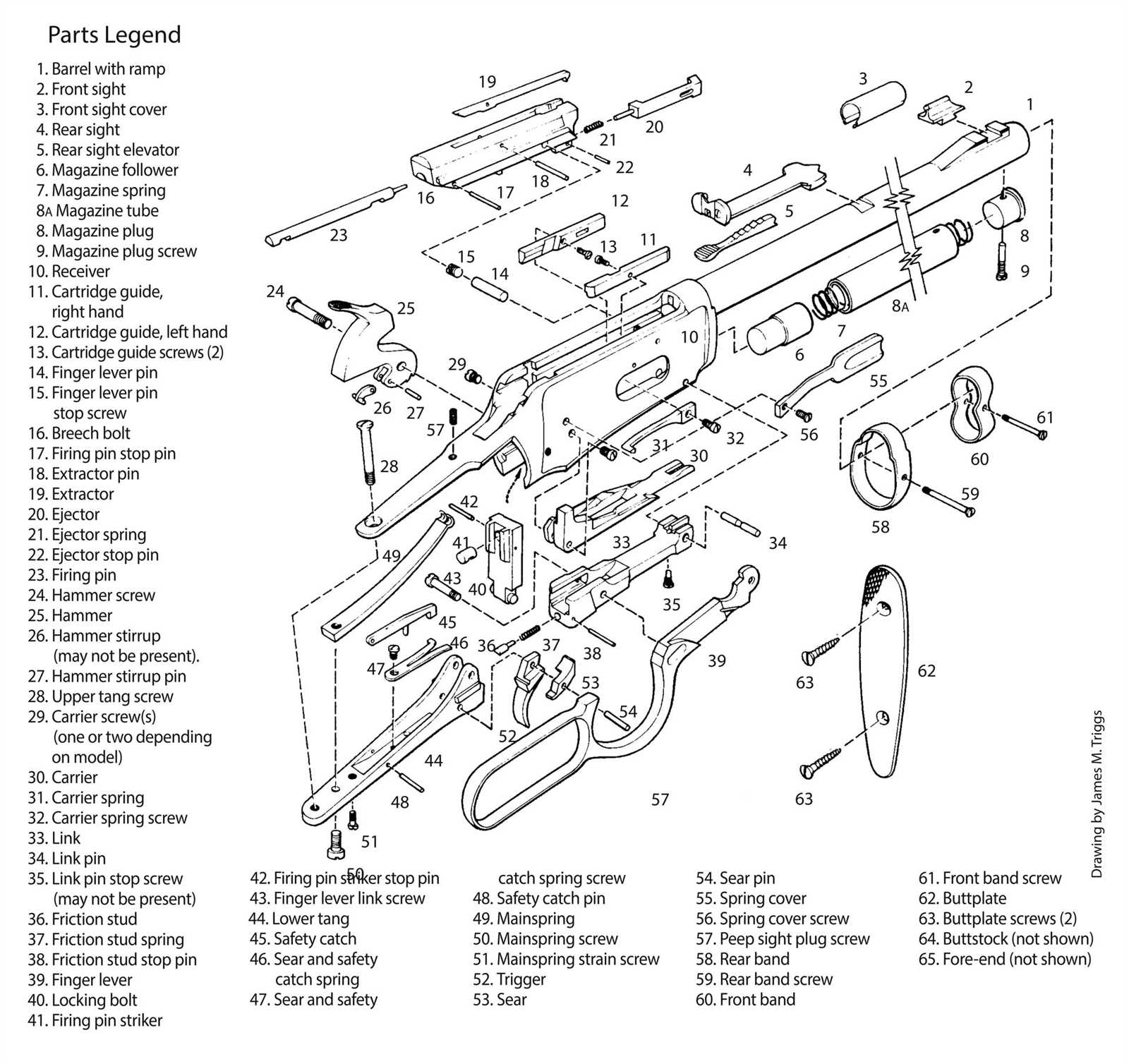 winchester 30 30 parts diagram